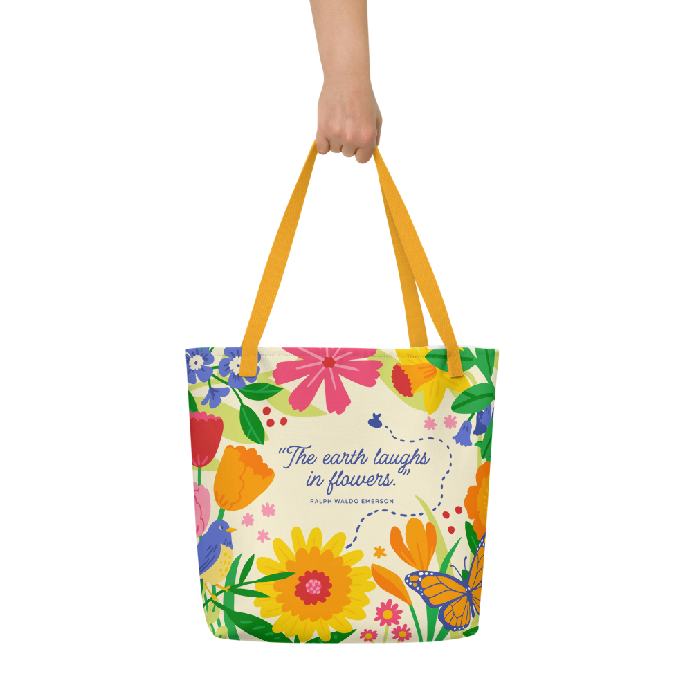 Flower Garden - Library Tote