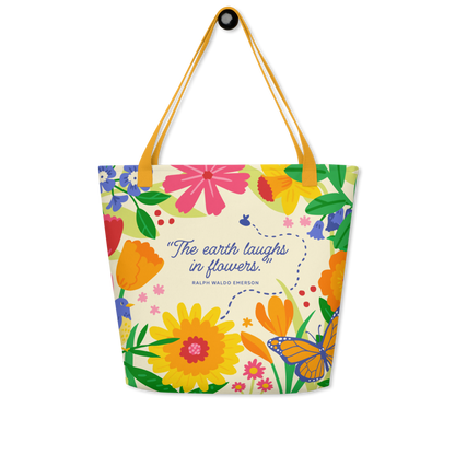 Flower Garden - Library Tote