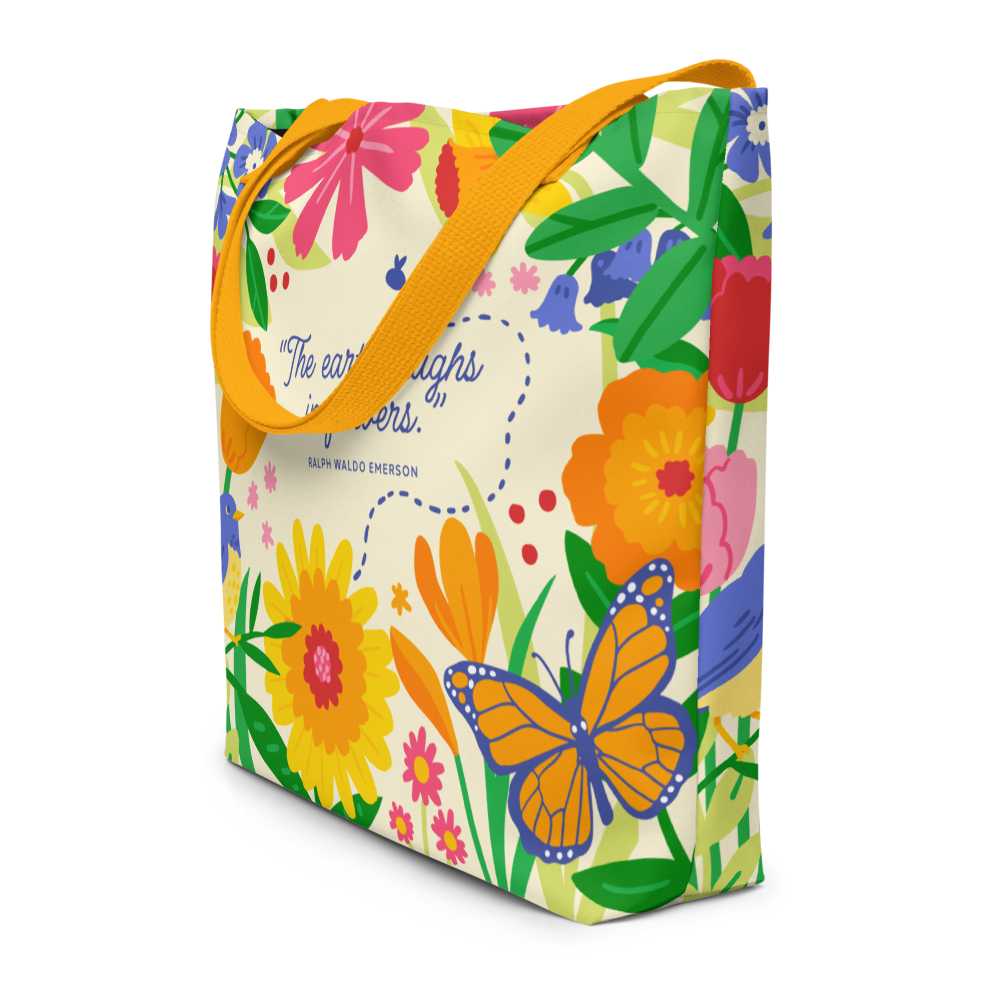 Flower Garden - Library Tote