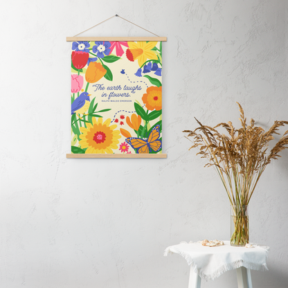 Flower Garden - Poster with wooden hanger