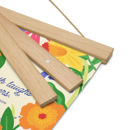 Flower Garden - Poster with wooden hanger