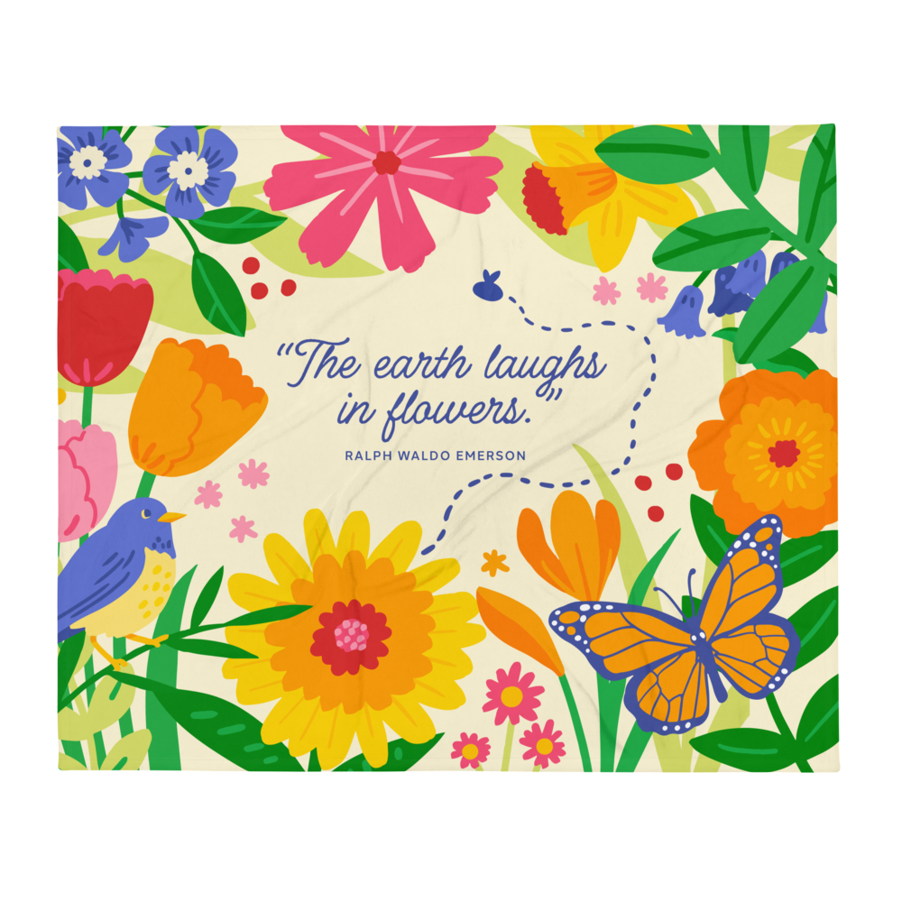 Flower Garden - Throw Blanket