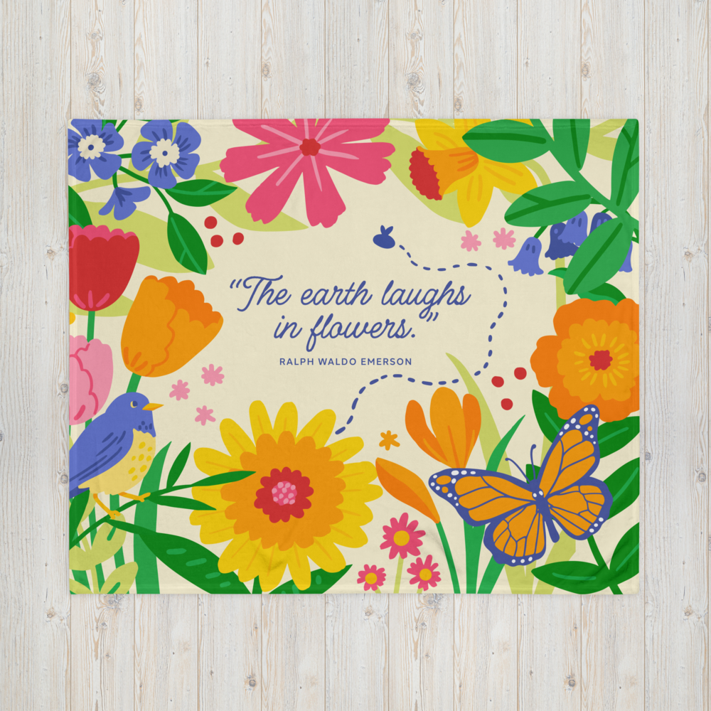 Flower Garden - Throw Blanket