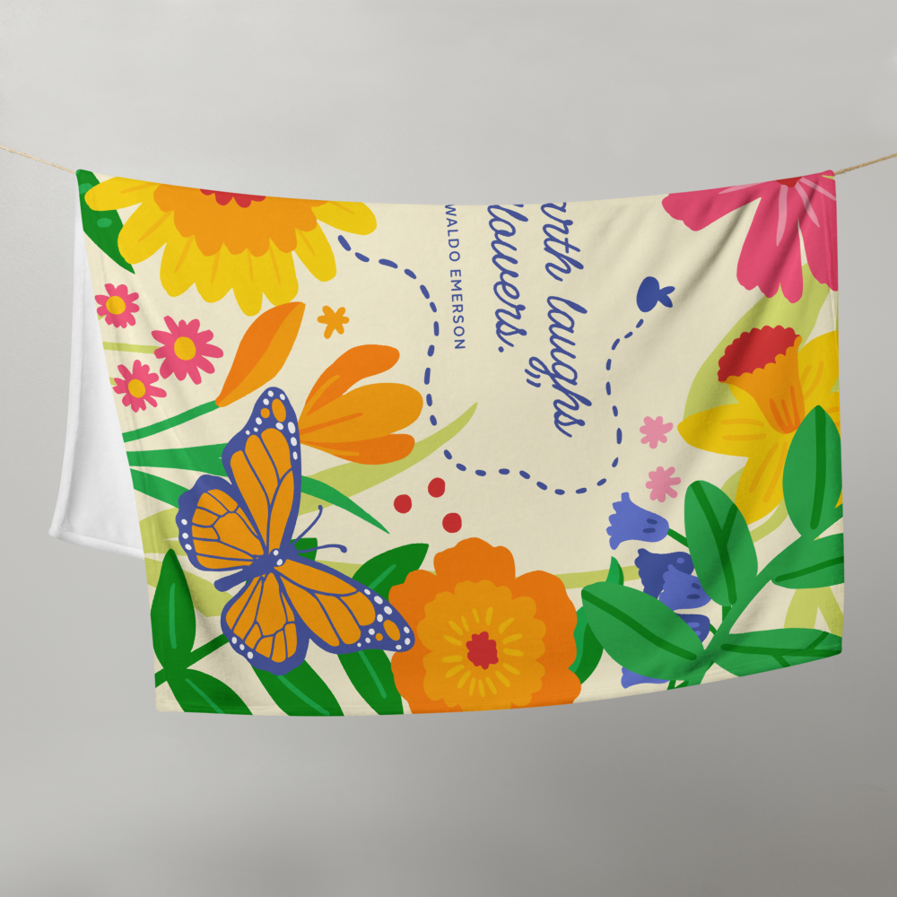 Flower Garden - Throw Blanket